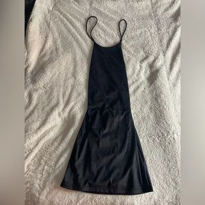 Black velvet homecoming dress